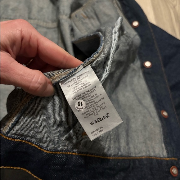 The Weston Cape Denim Boyfriend Jacket by Pilcro Size L/XL - Picture 7 of 9